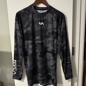 RVCA Gray Camo Long Sleeve Shirt